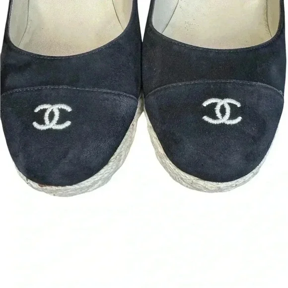 Chanel Pump Suede Upper Espadrilles.